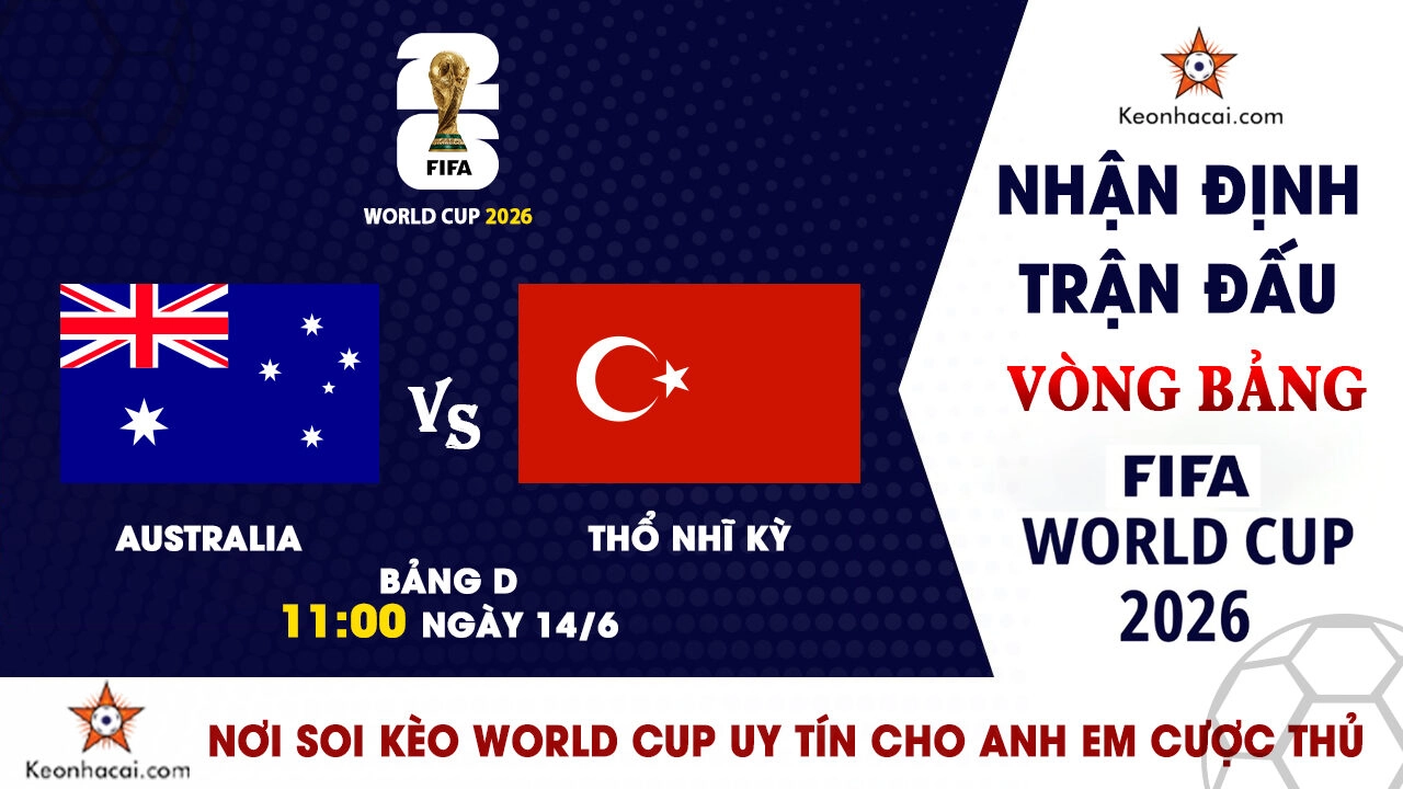 Nhận định trận đấu Australia vs Thổ Nhĩ Kỳ tại bảng D World Cup 2026